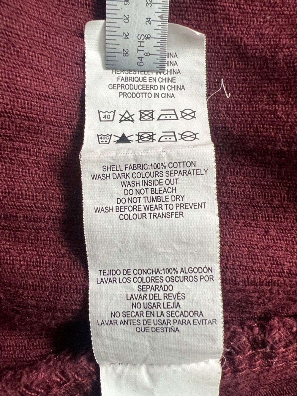 Denim Co. Women’s Burgundy Red Corduroy Button-Front Mini Skirt - Size 6 - Picture 4 of 6